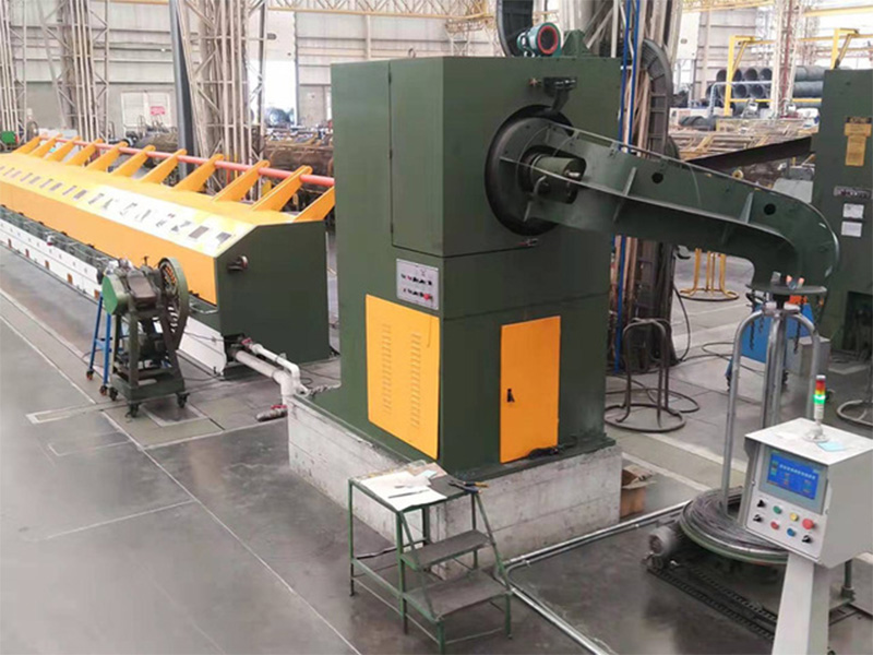 Wire drawing machine na may elephant trunk wire take-up machine
